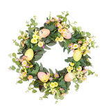 Easter Wreath Easter Eggs Daisy Garland Simulation Plants Door Hanger Easter Decoration
