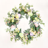 Easter Wreath Easter Eggs Daisy Garland Simulation Plants Door Hanger Easter Decoration