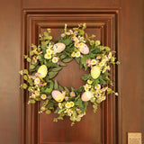 Easter Wreath Easter Eggs Daisy Garland Simulation Plants Door Hanger Easter Decoration