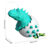 Funny Dinosaur Egg Dog Chew Pet Toys Durable Rubber Dog Toy Ideal for Puppy Dogs Clean Teeth and Prevent Dental Calculus - Side View