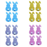 16Pcs Easter Bunny Cutlery Bags Rabbit Flatware Holder Tableware Utensil Storage Bags for Home Party Tabletop