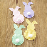 16Pcs Easter Bunny Cutlery Bags Rabbit Flatware Holder Tableware Utensil Storage Bags for Home Party Tabletop - Extra Image