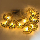 Ramadan Eid String Light Battery Operated Moon Star Lamp Mubarak Moon LED String Lights for Indoor Ramadan Festival Decorations