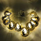Ramadan Eid String Light Battery Operated Moon Star Lamp Mubarak Moon LED String Lights for Indoor Ramadan Festival Decorations
