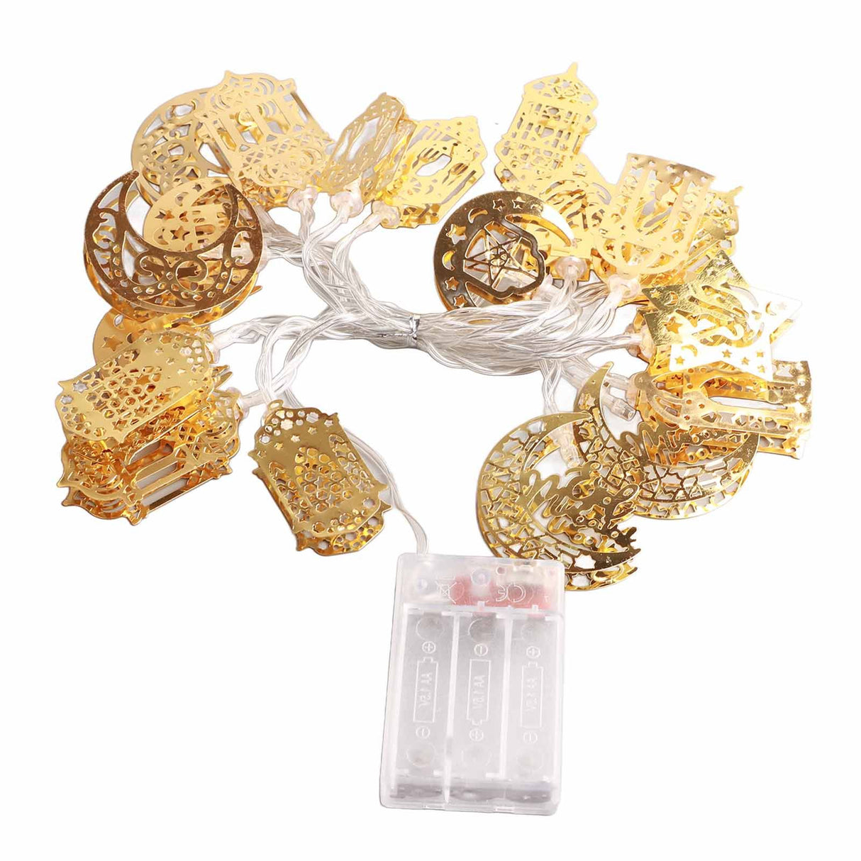 Ramadan Eid String Light Battery Operated Moon Star Lamp Mubarak Moon LED String Lights for Indoor Ramadan Festival Decorations