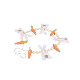 Easter Bunny Carrot Wreath Decor Spring Garland for Home Party Supplies Happy Easter Party Gifts