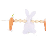 Easter Bunny Carrot Wreath Decor Spring Garland for Home Party Supplies Happy Easter Party Gifts - Front View