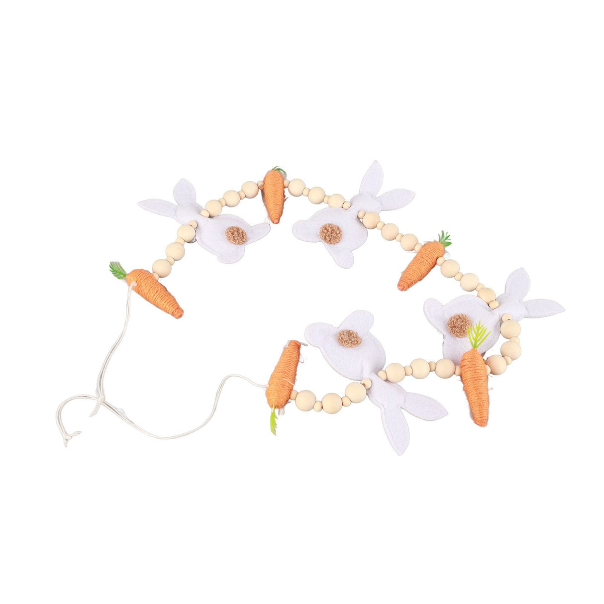 Easter Bunny Carrot Wreath Decor Spring Garland for Home Party Supplies Happy Easter Party Gifts