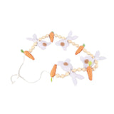 Easter Bunny Carrot Wreath Decor Spring Garland for Home Party Supplies Happy Easter Party Gifts