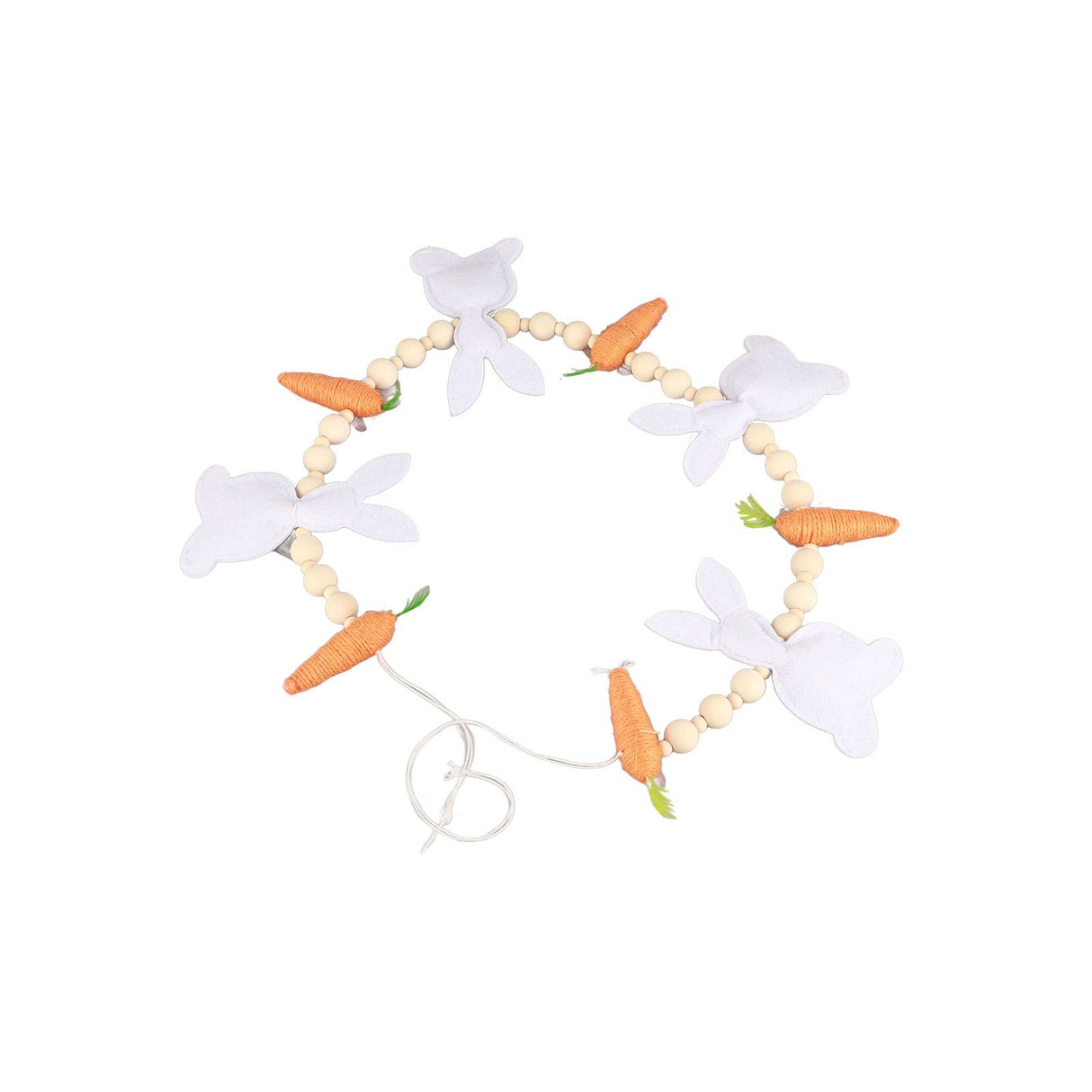 Easter Bunny Carrot Wreath Decor Spring Garland for Home Party Supplies Happy Easter Party Gifts
