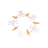 Easter Bunny Carrot Wreath Decor Spring Garland for Home Party Supplies Happy Easter Party Gifts