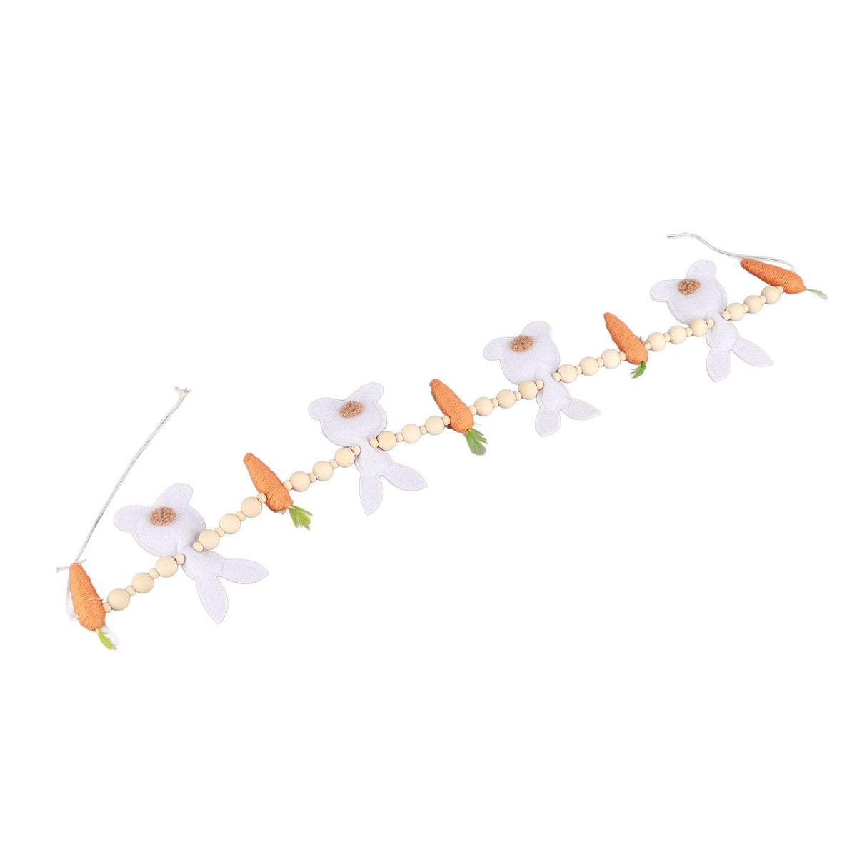 Easter Bunny Carrot Wreath Decor Spring Garland for Home Party Supplies Happy Easter Party Gifts