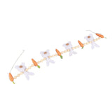 Easter Bunny Carrot Wreath Decor Spring Garland for Home Party Supplies Happy Easter Party Gifts - Rear View
