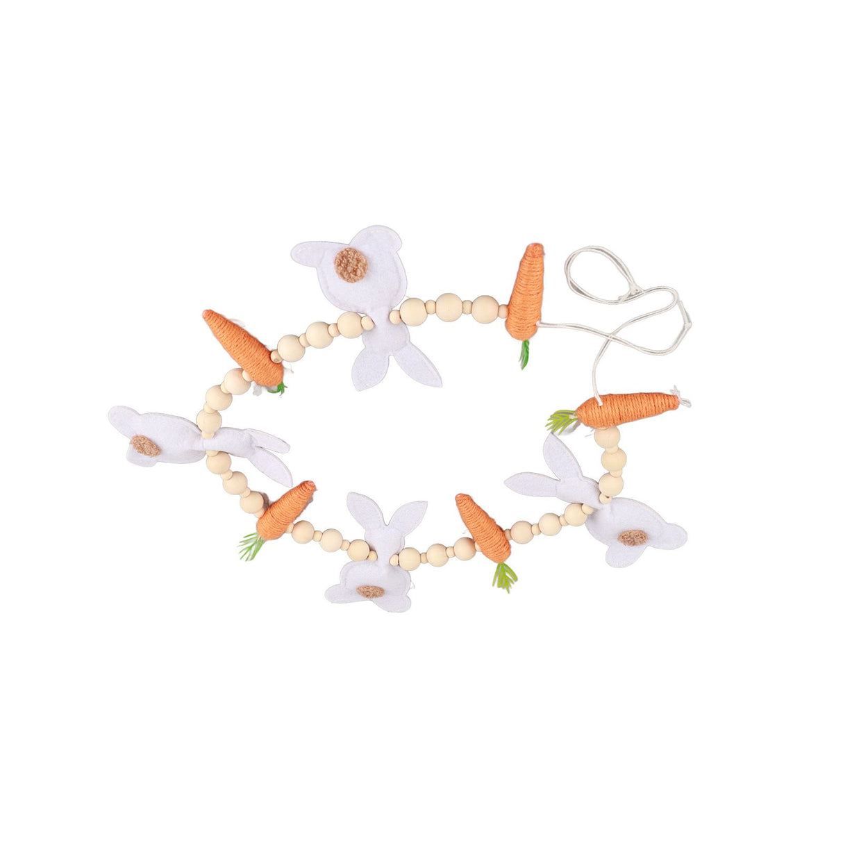 Easter Bunny Carrot Wreath Decor Spring Garland for Home Party Supplies Happy Easter Party Gifts