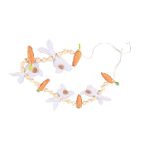 Easter Bunny Carrot Wreath Decor Spring Garland for Home Party Supplies Happy Easter Party Gifts