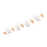 Easter Bunny Carrot Wreath Decor Spring Garland for Home Party Supplies Happy Easter Party Gifts - Extra Image