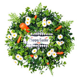 Easter Carrot Wreath Daisy Eucalyptus Wreath Indoor Outdoor Happy Easter Hanging Ornaments Home Front Door Party Decorations