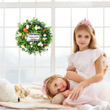 Easter Carrot Wreath Daisy Eucalyptus Wreath Indoor Outdoor Happy Easter Hanging Ornaments Home Front Door Party Decorations