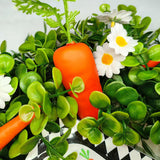 Easter Carrot Wreath Daisy Eucalyptus Wreath Indoor Outdoor Happy Easter Hanging Ornaments Home Front Door Party Decorations