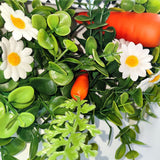Easter Carrot Wreath Daisy Eucalyptus Wreath Indoor Outdoor Happy Easter Hanging Ornaments Home Front Door Party Decorations