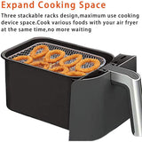 Dual Air Fryer Rack Compatible for Ninja Multi Layered Dehydrator Racks 304 Stainless Steel Dual Air Fryer Stand Racks Air Fryer Accessories