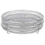 3 Pcs/Set Air Fryer Rack Three Stackable Dehydrator Racks 304 Stainless Steel Air Fryer Stand Air Fryer Accessories