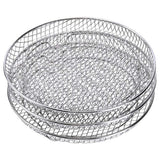 3 Pcs/Set Air Fryer Rack Three Stackable Dehydrator Racks 304 Stainless Steel Air Fryer Stand Air Fryer Accessories - Front View