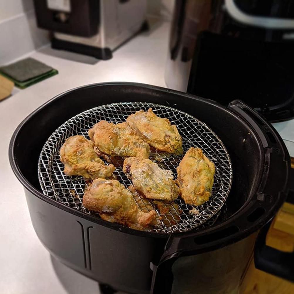 3 Pcs/Set Air Fryer Rack Three Stackable Dehydrator Racks 304 Stainless Steel Air Fryer Stand Air Fryer Accessories