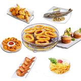 3 Pcs/Set Air Fryer Rack Three Stackable Dehydrator Racks 304 Stainless Steel Air Fryer Stand Air Fryer Accessories - Close-Up Angle