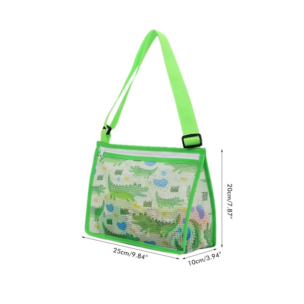 Children Beach Mesh Bag Kids Outdoor Net Storage Bag with Adjustable Strap Kids Sand Crossbody Bag for Toy