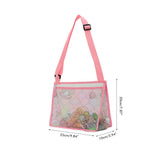 Children Beach Mesh Bag Kids Outdoor Net Storage Bag with Adjustable Strap Kids Sand Crossbody Bag for Toy - Side View