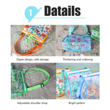 Children Beach Mesh Bag Kids Outdoor Net Storage Bag with Adjustable Strap Kids Sand Crossbody Bag for Toy - Top-Down View