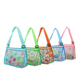 Children Beach Mesh Bag Kids Outdoor Net Storage Bag with Adjustable Strap Kids Sand Crossbody Bag for Toy - Rear View