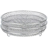 3 Pcs/Set Air Fryer Rack for 4.2QT-5.8QT Air Fryer Three Stackable Dehydrator Racks Stainless Steel Air Fryer Stand Air Fryer Accessories