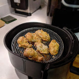 3 Pcs/Set Air Fryer Rack for 4.2QT-5.8QT Air Fryer Three Stackable Dehydrator Racks Stainless Steel Air Fryer Stand Air Fryer Accessories - Side View