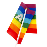 50/100Pcs Mini Peace Flag Rainbow Pacifist Flag Hand Held Polyester Peace Flag