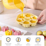 Silicone Steamed Cake Mold Multi Cavity Pastry Food Cute Mould DIY Non Stick Mould Set for Baby Kitchen Baking Tool
