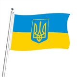 Ukraine National Flag 90x150cm Blue Yellow Ukraine Flying Flag for Courtyard Outdoor Lawn Decoration