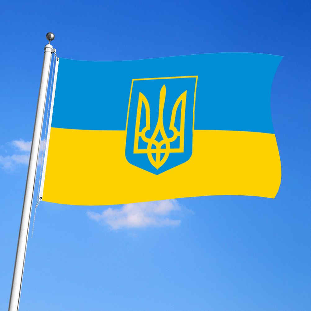 Ukraine National Flag 90x150cm Blue Yellow Ukraine Flying Flag for Courtyard Outdoor Lawn Decoration