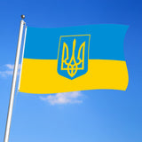 Ukraine National Flag 90x150cm Blue Yellow Ukraine Flying Flag for Courtyard Outdoor Lawn Decoration