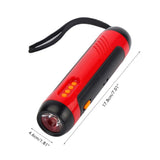 Portable Hand Crank Flashlight with Alarm FM Radio Function 1800mAh LED Generator Flashlight for Home Outdoor Camping Hiking