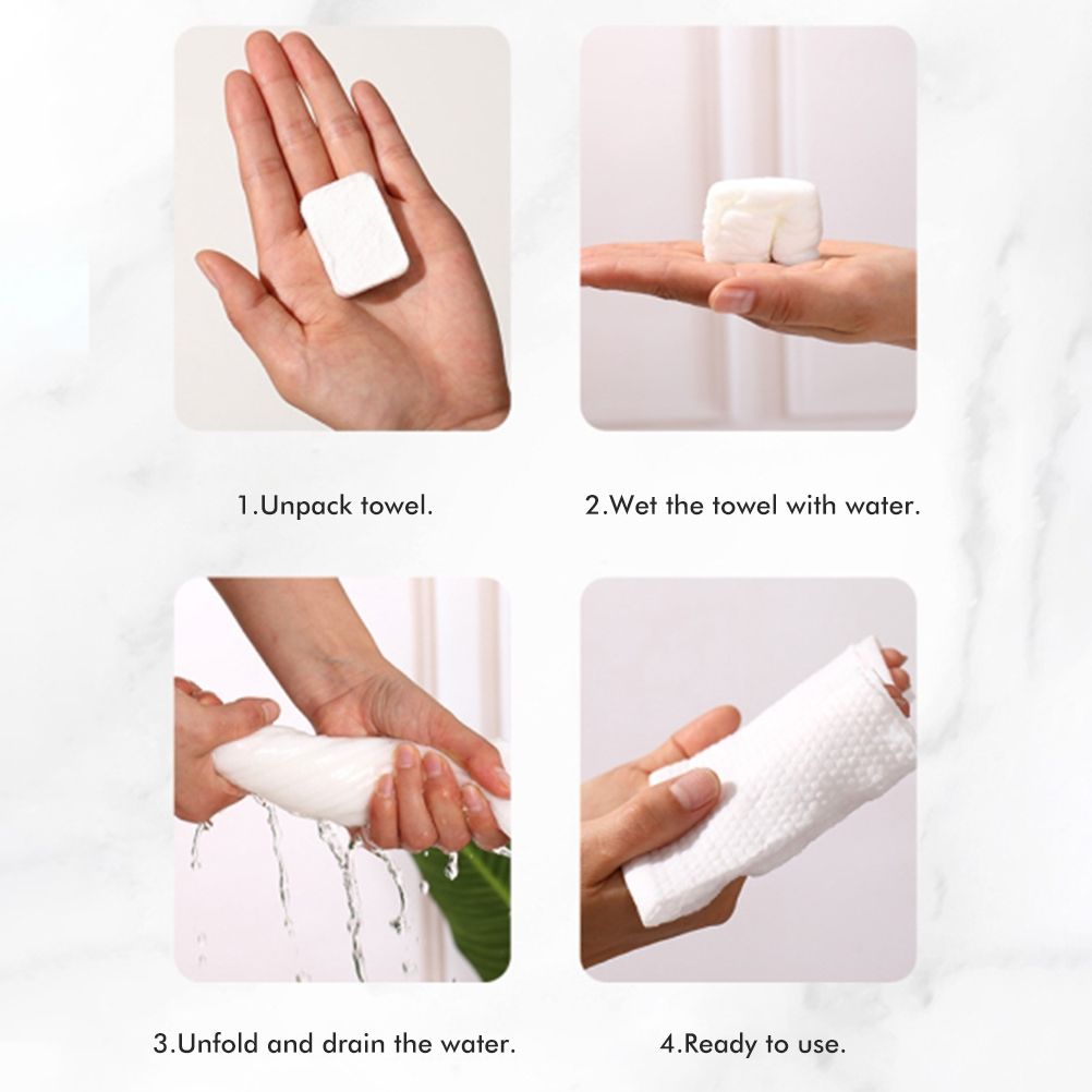 100Pcs One Time Compressed Towel Portable Travel Cotton Face Towel Outdoor Makeup Moistened Tissues