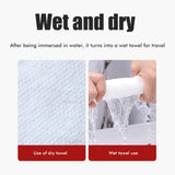 100Pcs One Time Compressed Towel Portable Travel Cotton Face Towel Outdoor Makeup Moistened Tissues