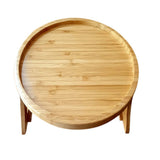 Clip On Tray Sofa Table Portable Couch Arm Tray Table Natural Bamboo Sofa Armrest Clip On Tray for Eating and Drink