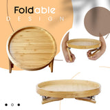 Clip On Tray Sofa Table Portable Couch Arm Tray Table Natural Bamboo Sofa Armrest Clip On Tray for Eating and Drink