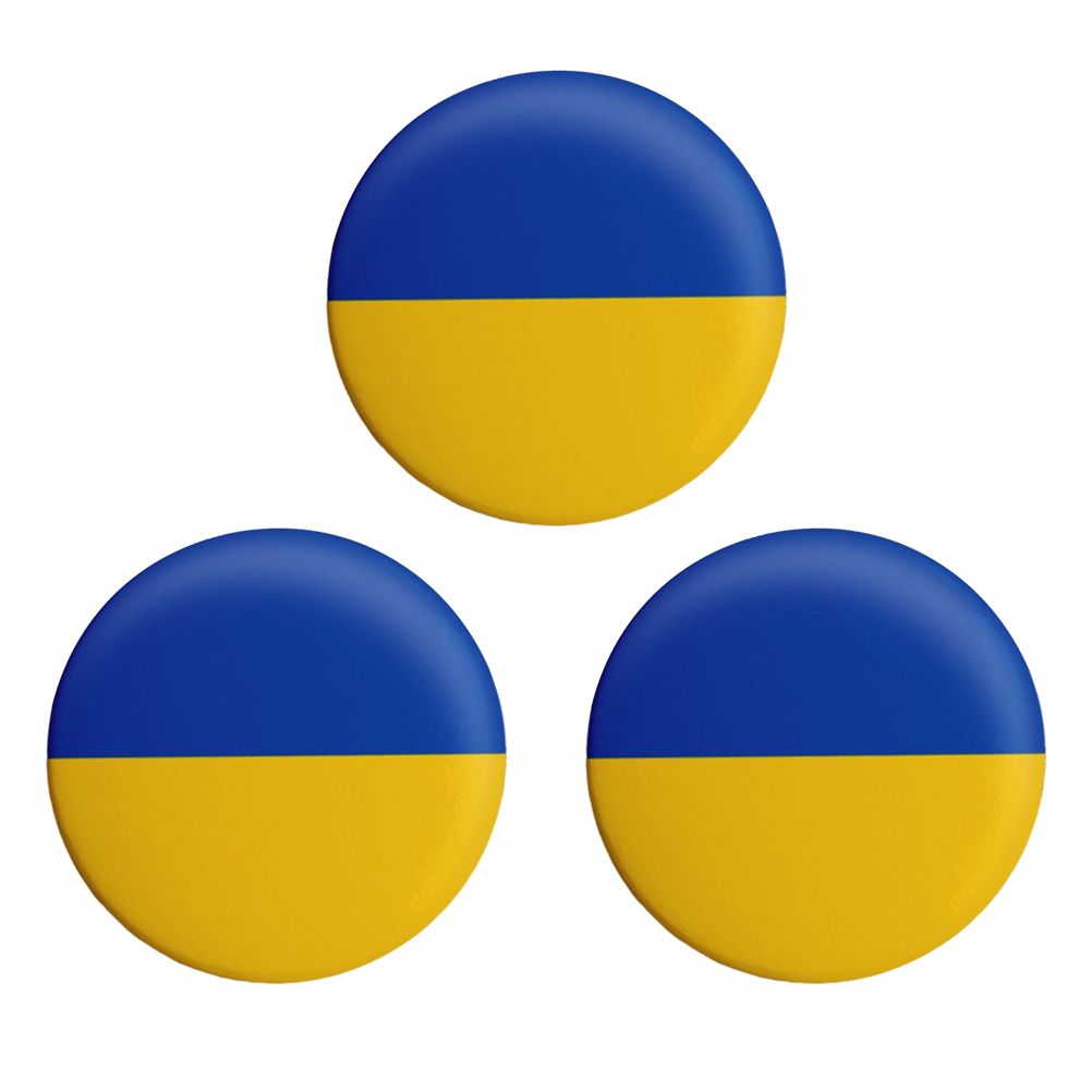 3PCS 44mm Ukrainian Flag Lapel Pin Ukrainian Flag Badge National Pin Brooch Badge