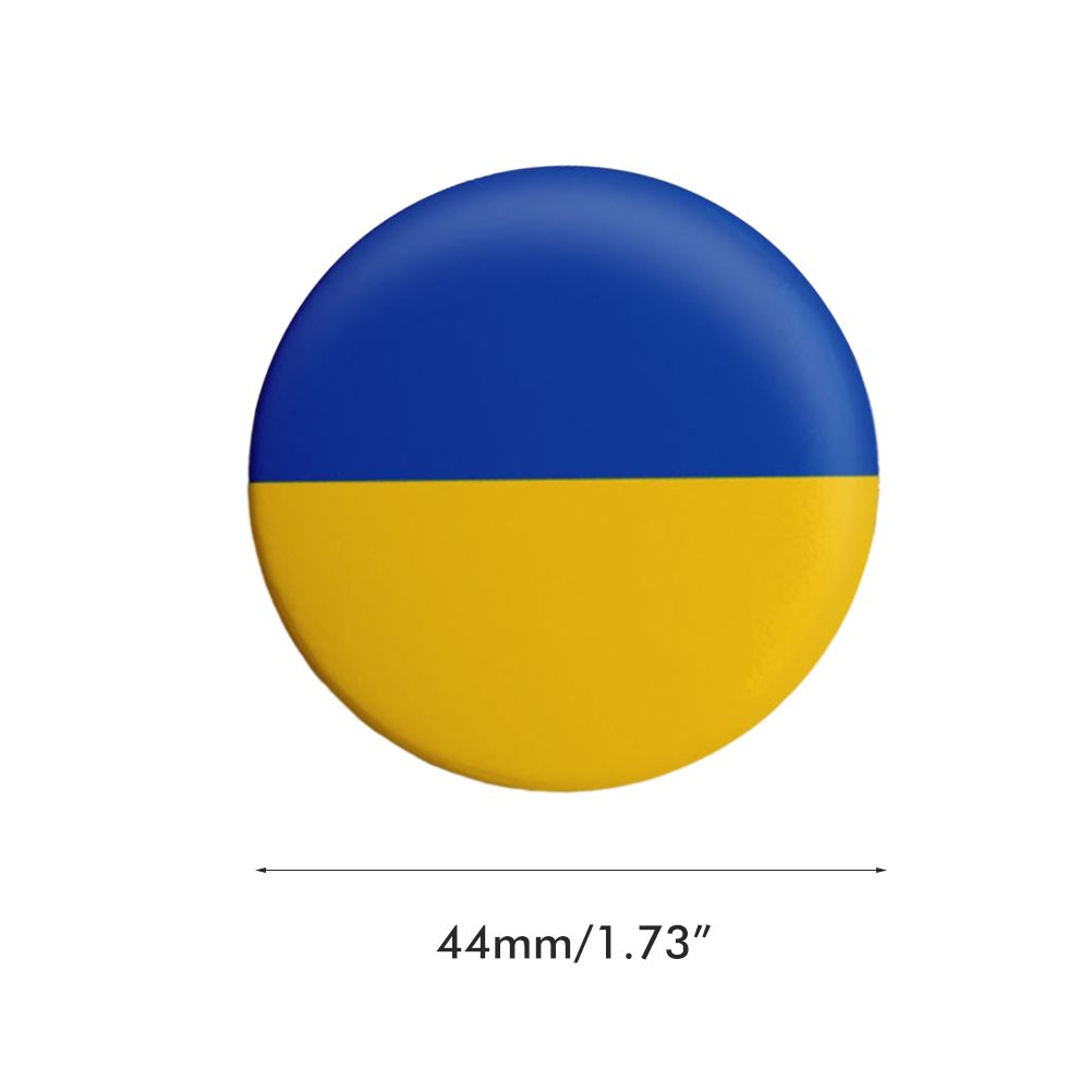 3PCS 44mm Ukrainian Flag Lapel Pin Ukrainian Flag Badge National Pin Brooch Badge