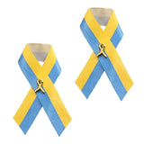 Ukrainian Flag Peace Knot Brooch Blue Yellow Ribbon Badge Pins for Clothes Backpack Hat Bag