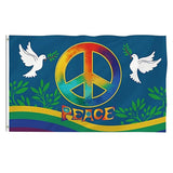 World Peace Flag 90 x 150 cm Large Polyester Peace Flag for Backyard Garden Playground