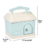 Cartoon House Piggy Bank with 3D Sticker DIY Storage Money Box for Kids Adults Savings Coins Banknotes Box Gift